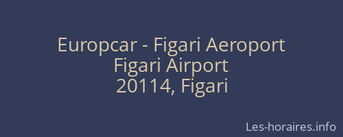 Europcar - Figari Aeroport
