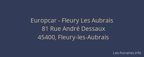 Europcar - Fleury Les Aubrais