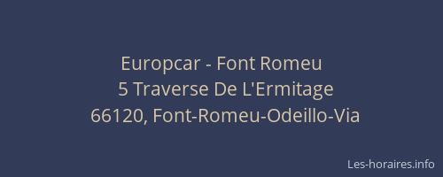 Europcar - Font Romeu