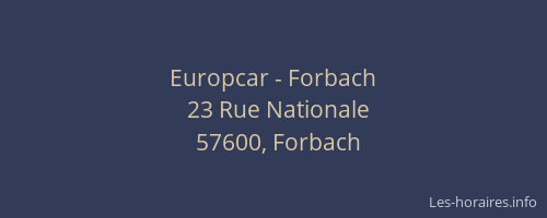 Europcar - Forbach