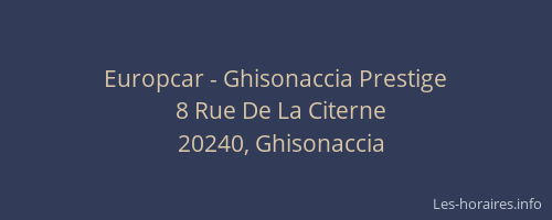 Europcar - Ghisonaccia Prestige