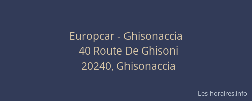 Europcar - Ghisonaccia