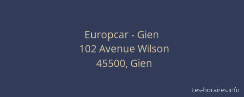 Europcar - Gien