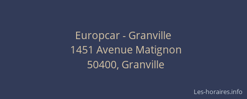 Europcar - Granville