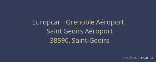 Europcar - Grenoble Aéroport