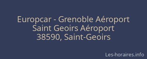 Europcar - Grenoble Aéroport