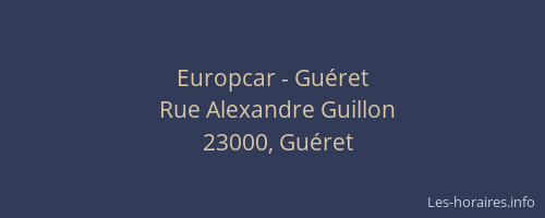 Europcar - Guéret