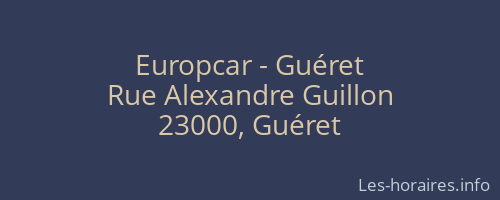 Europcar - Guéret