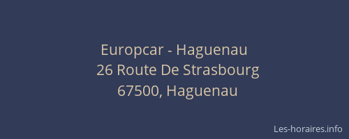 Europcar - Haguenau