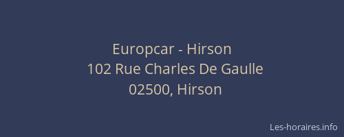 Europcar - Hirson