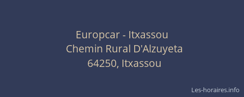 Europcar - Itxassou