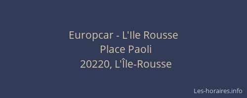 Europcar - L'Ile Rousse