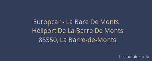 Europcar - La Bare De Monts