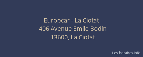 Europcar - La Ciotat