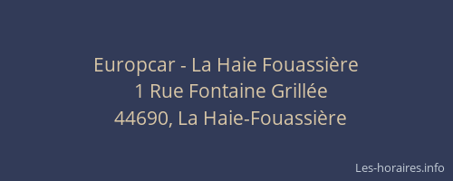 Europcar - La Haie Fouassière