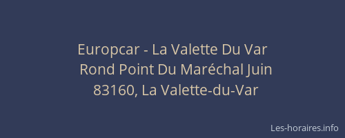 Europcar - La Valette Du Var