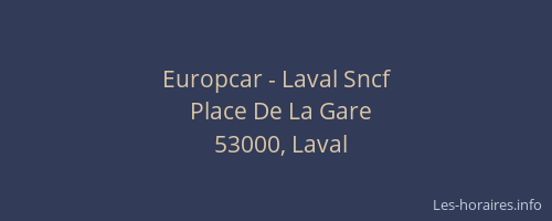Europcar - Laval Sncf