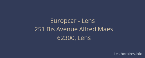 Europcar - Lens
