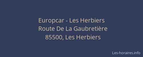 Europcar - Les Herbiers