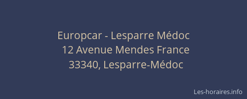 Europcar - Lesparre M&eacute;doc