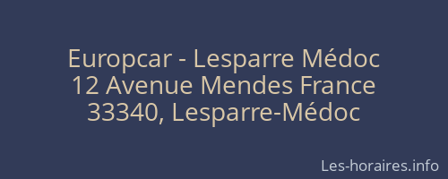Europcar - Lesparre Médoc