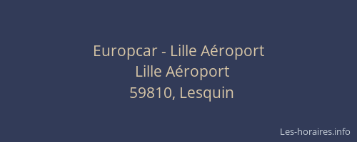 Europcar - Lille Aéroport