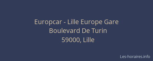 Europcar - Lille Europe Gare