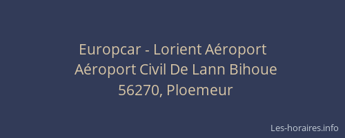 Europcar - Lorient Aéroport
