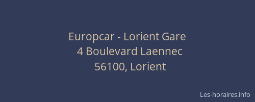 Europcar - Lorient Gare