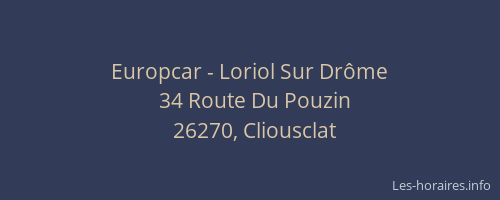 Europcar - Loriol Sur Drôme