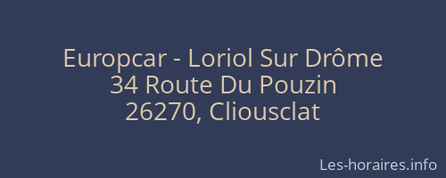 Europcar - Loriol Sur Drôme
