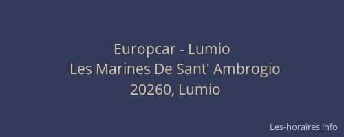 Europcar - Lumio