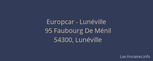Europcar - Lun&eacute;ville