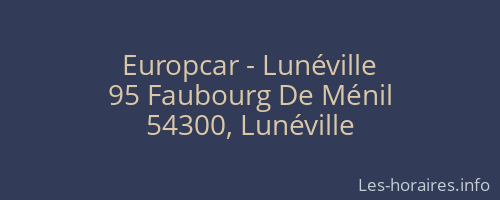 Europcar - Lunéville