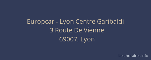 Europcar - Lyon Centre Garibaldi