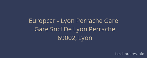 Europcar - Lyon Perrache Gare