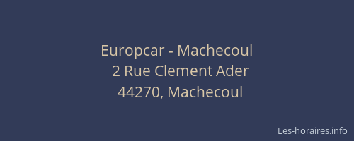 Europcar - Machecoul