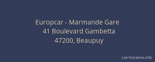 Europcar - Marmande Gare