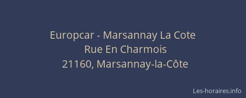 Europcar - Marsannay La Cote
