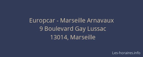 Europcar - Marseille Arnavaux