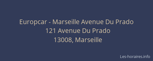 Europcar - Marseille Avenue Du Prado