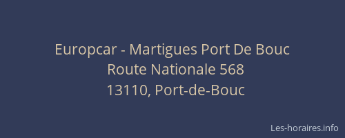 Europcar - Martigues Port De Bouc