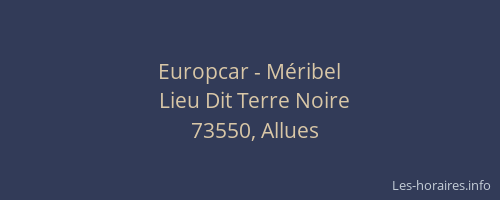 Europcar - Méribel