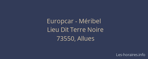 Europcar - M&eacute;ribel