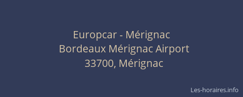 Europcar - Mérignac
