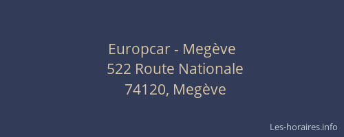 Europcar - Megève