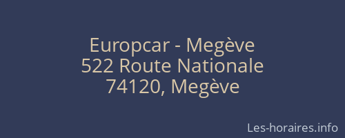 Europcar - Megève