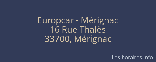 Europcar - Mérignac