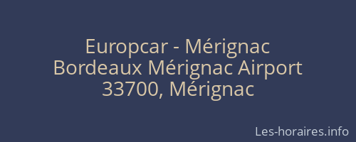 Europcar - Mérignac