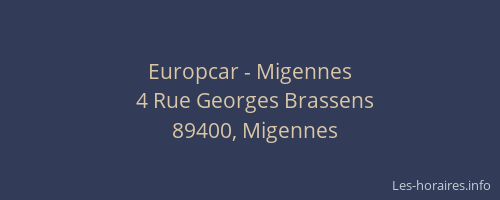 Europcar - Migennes